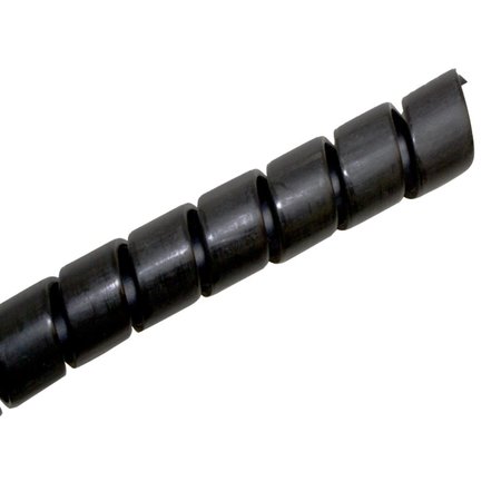 KABLE KONTROL Cyclone® Hydraulic Hose Spiral Wrap - 4" Inside Dia - Heavy Duty HDPE - 40' Length Per Box - Black HGPW-110-40-BK
